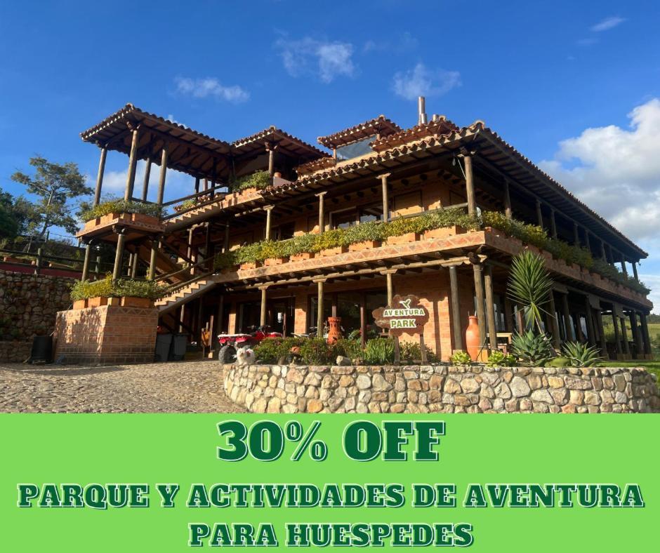 Hotel, Bungalows, Chalet Y Cabanas Aventura Park Villa De Leyva La Periquera Eksteriør billede